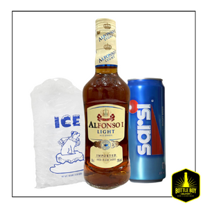 Alfosno 1 Light Brandy + FREE 1kg Ice + Sarsi Cola in Can